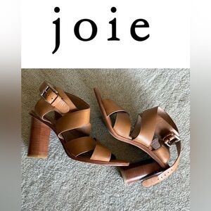 Joie Brown Leather Strappy Heels